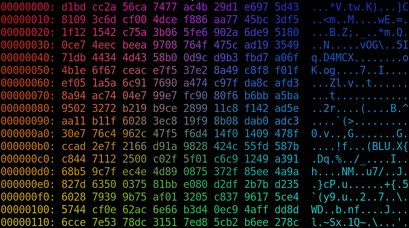 ascii art rainbows with default settings!